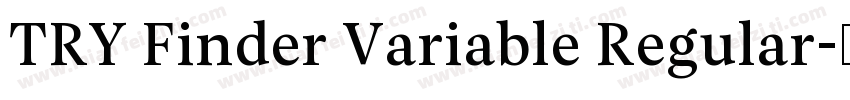 TRY Finder Variable Regular字体转换